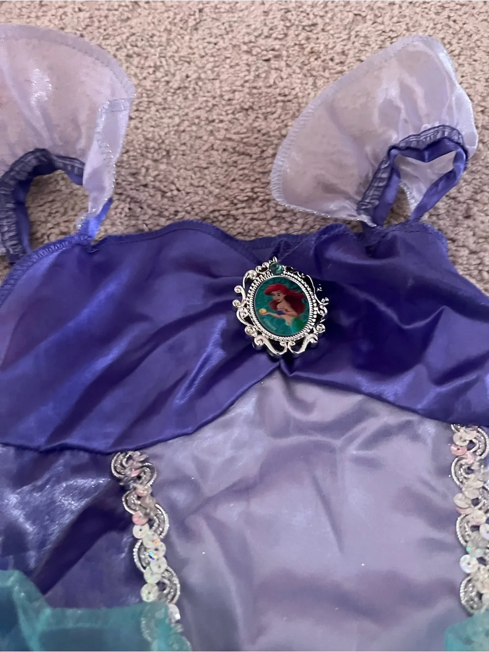 Girls Purple and Teal Mermaid Costume Dress